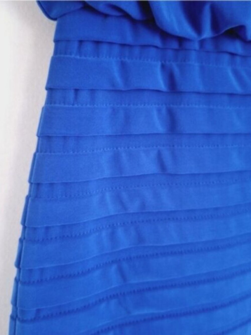 Adrianna Papell Cobalt Blue Boat Neck Sheath Stretch Midi Dress Sz 2 jersey - Picture 3 of 11